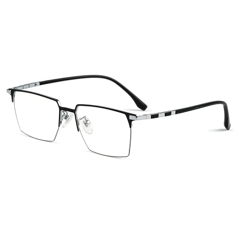 Men's Square Full Rim Titanium Prescription Glasses 86327 — view 1 | Rx Spectacle