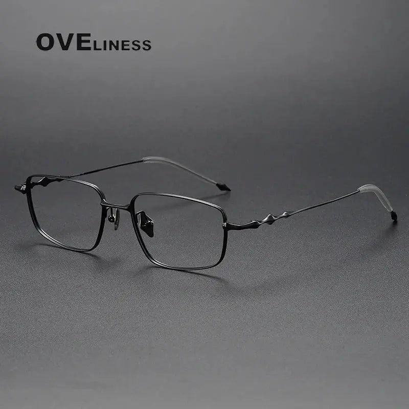 Unisex Polygon Full Rim Titanium Prescription Glasses 145185 — view 3 | Rx Spectacle