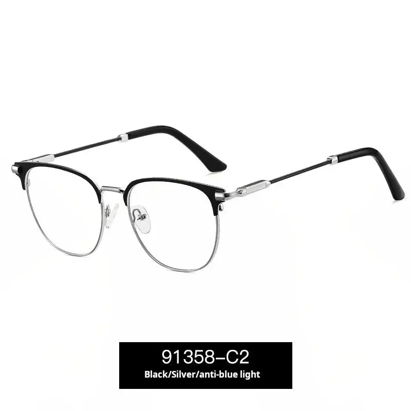 Women's Oval Full Rim Alloy Prescription Glasses 91358 — view 6 | Rx Spectacle