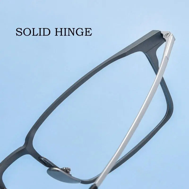 Men's Square Full Rim Titanium Prescription Glasses L8925m — view 6 | Rx Spectacle
