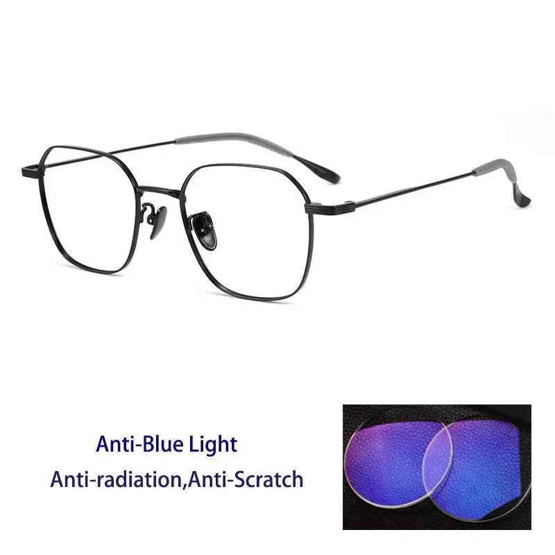 Women's Square Full Rim Titanium Prescription Glasses 214900 — view 11 | Rx Spectacle