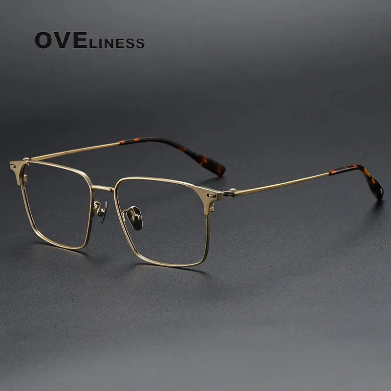 Unisex Square Full Rim Titanium Prescription Glasses 381006 — view 3 | Rx Spectacle