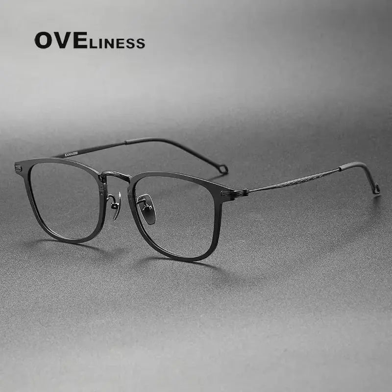 Unisex Round Full Rim Titanium Oversized Prescription Glasses 388009 — view 4 | Rx Spectacle