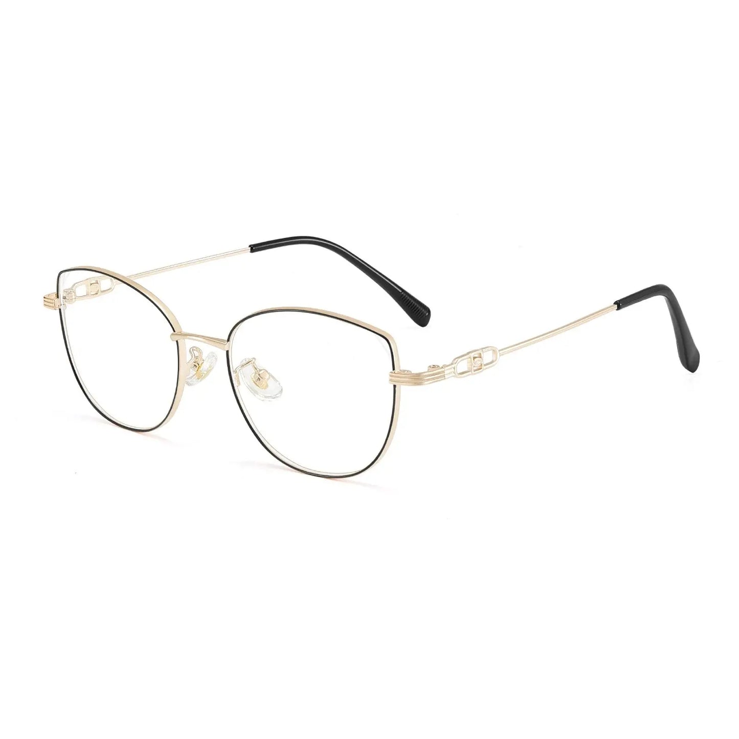 Women's Cat Eye Full Rim Alloy Prescription Glasses 931181 — view 3 | Rx Spectacle
