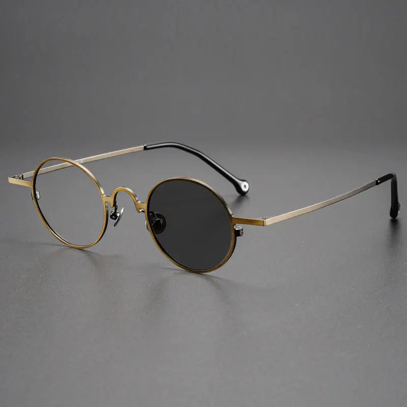 Unisex Round Full Rim Titanium Reading Glasses K080 — view 14 | Rx Spectacle
