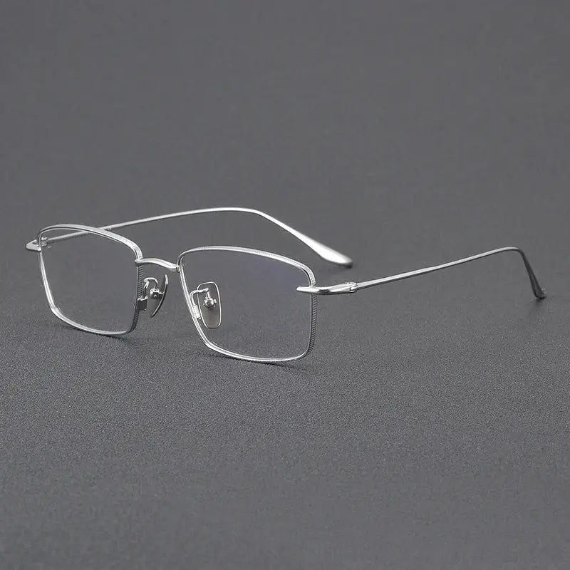 Unisex Browline Full Rim Titanium Prescription Glasses 366175 — view 7 | Rx Spectacle