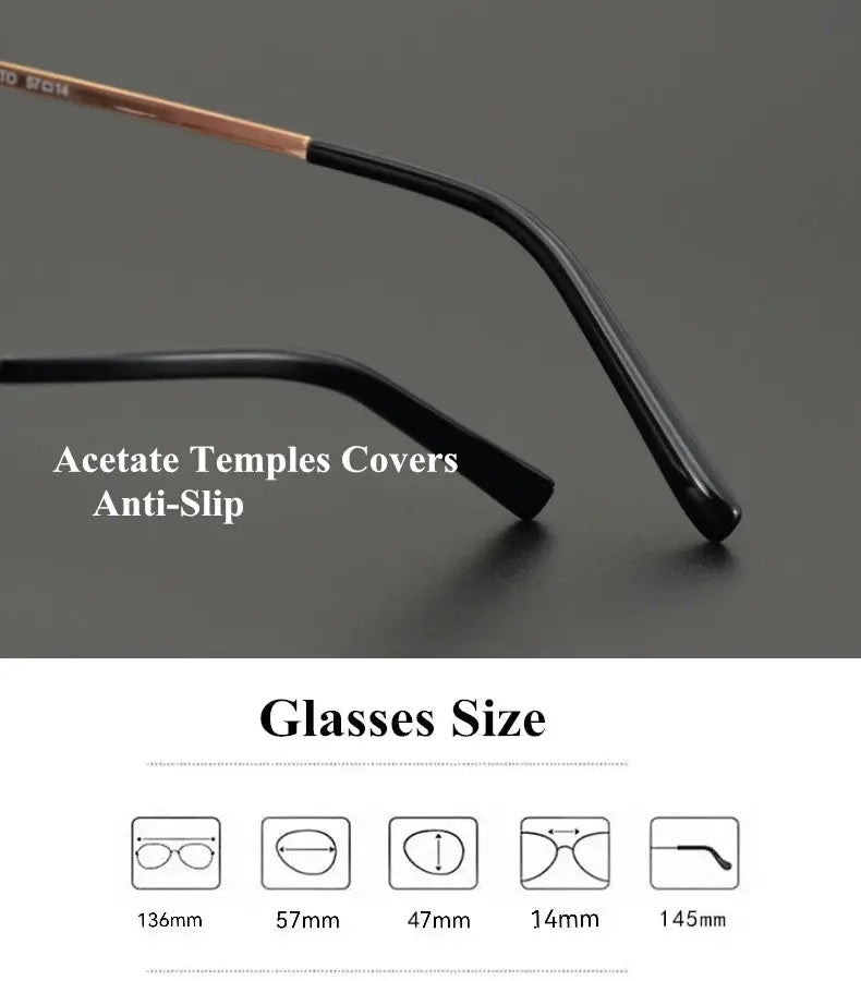 Women's Square Full Rim Stainless Steel Prescription Glasses 195136 — view 2 | Rx Spectacle