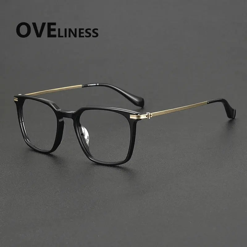 Unisex Oval Full Rim Titanium Prescription Glasses 90011 — view 7 | Rx Spectacle