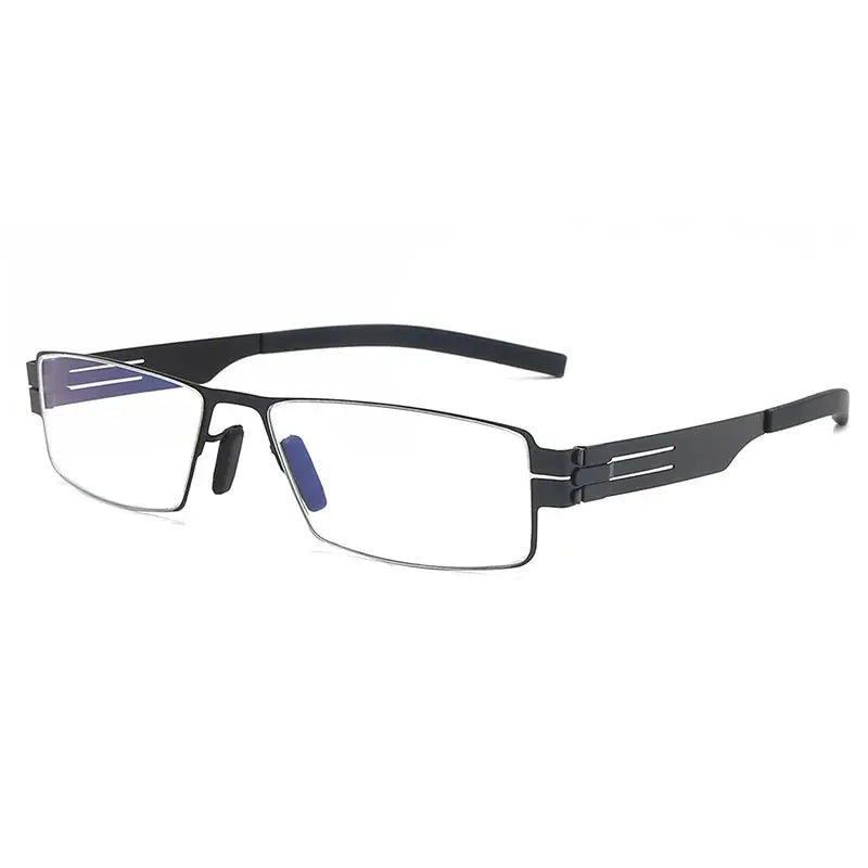 Unisex Square Full Rim Stainless Steel Prescription Glasses Ib005 — view 6 | Rx Spectacle
