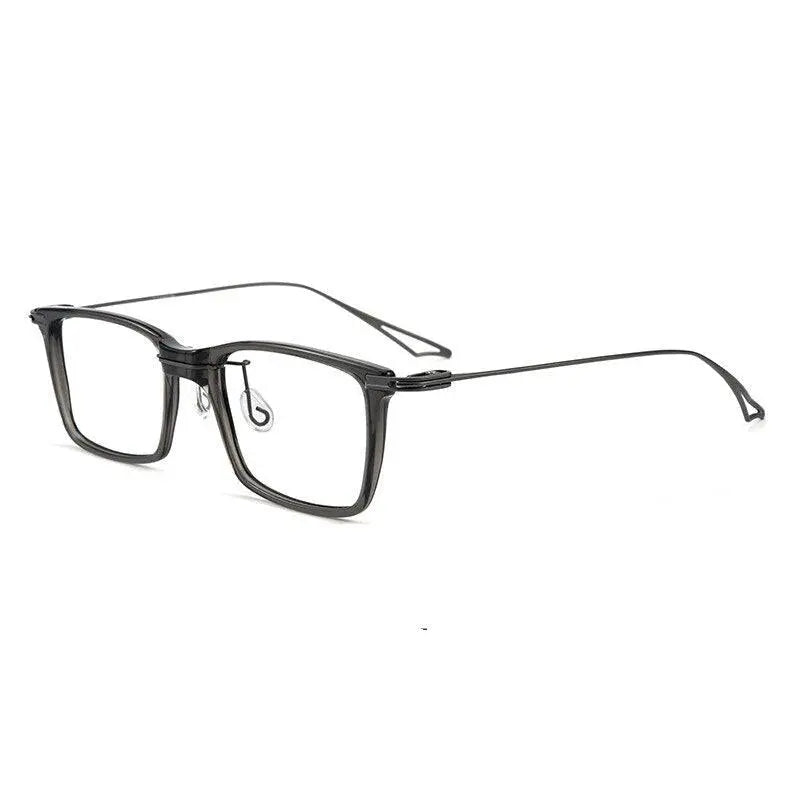 Unisex Square Full Rim Titanium Prescription Glasses 1128 — view 2 | Rx Spectacle
