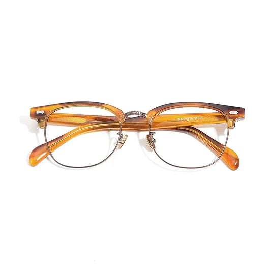 Unisex Square Full Rim Titanium Oversized Prescription Glasses 49010 — view 1 | Rx Spectacle