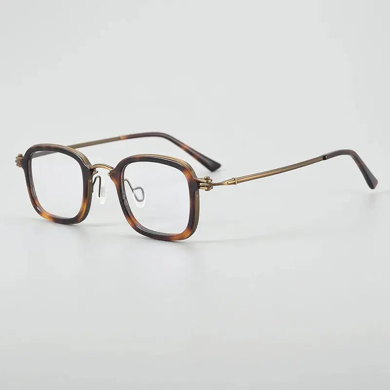 Unisex Square Full Rim Titanium Oversized Prescription Glasses 95869 — view 3 | Rx Spectacle