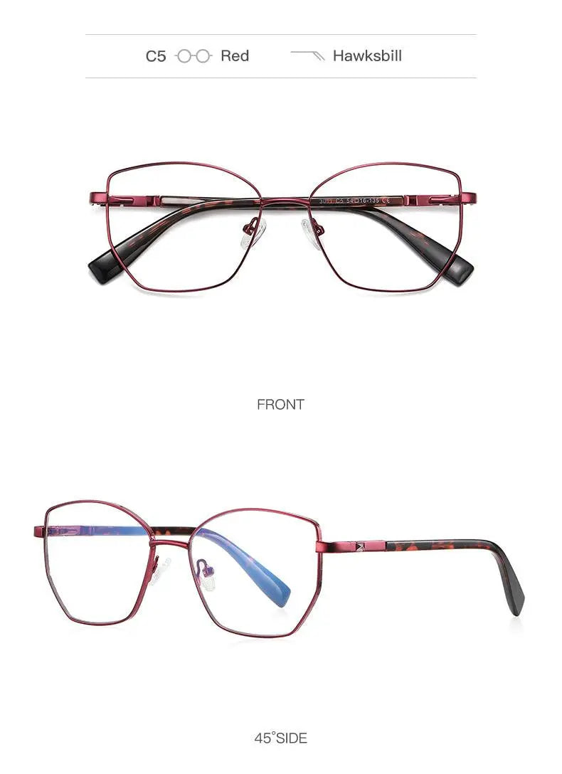 Unisex Square Full Rim Alloy Prescription Glasses 3011 — view 19 | Rx Spectacle