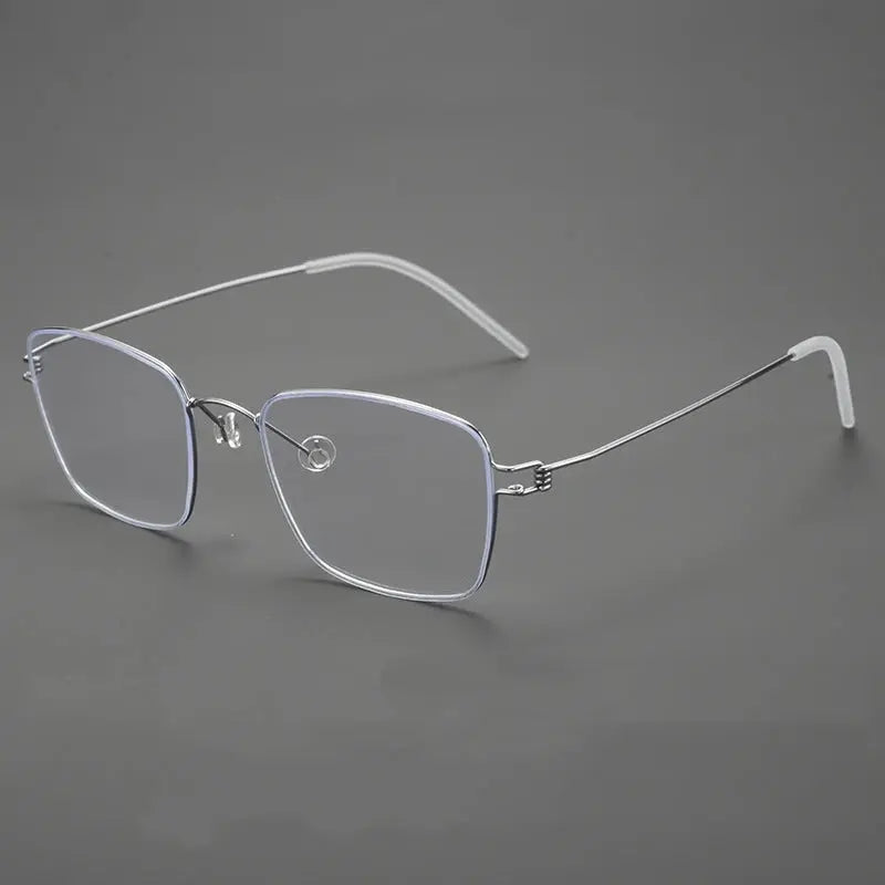 Women's Square Full Rim Titanium Screwless Prescription Glasses 360175 — view 5 | Rx Spectacle
