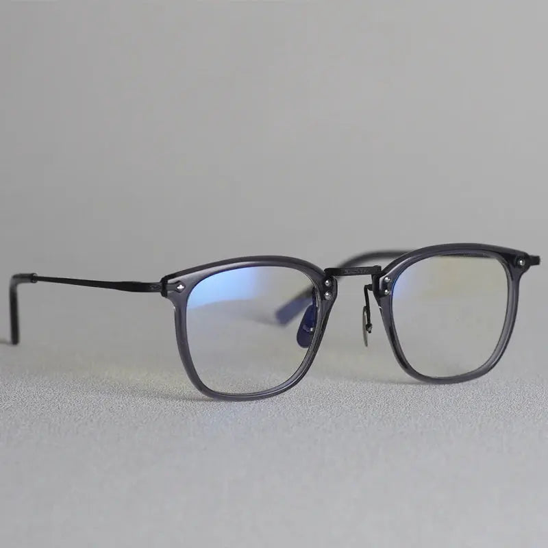 Unisex Square Full Rim Titanium Prescription Glasses G806 — view 3 | Rx Spectacle