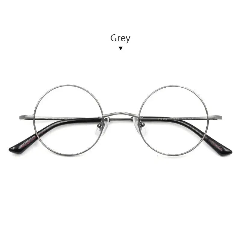 Women's Round Full Rim Titanium Prescription Glasses 43100 — view 4 | Rx Spectacle