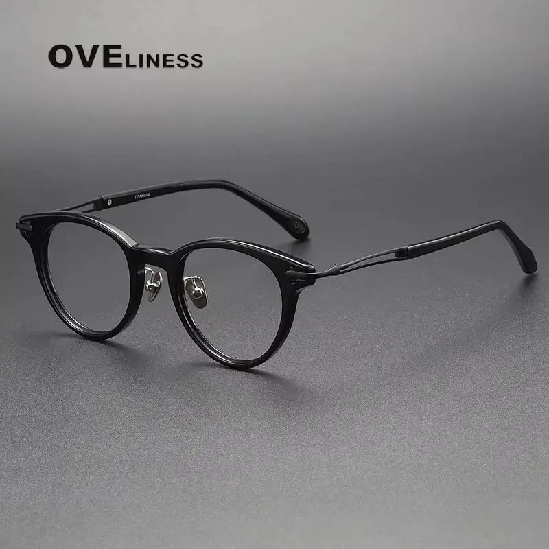 Unisex Square Full Rim Titanium Prescription Glasses 811432 — view 5 | Rx Spectacle