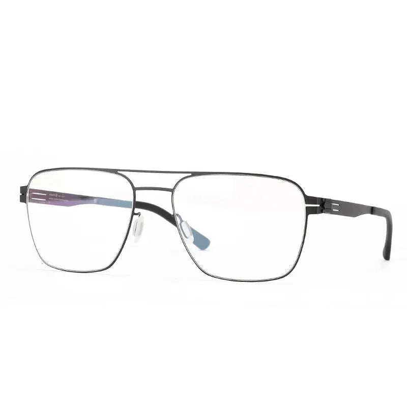 Women's Square Full Rim Stainless Steel Prescription Glasses Bm001 — view 5 | Rx Spectacle