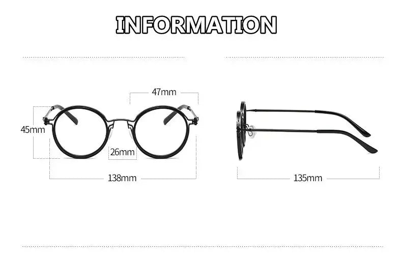 Unisex Round Full Rim Acetate Reading Glasses 10749 — view 8 | Rx Spectacle