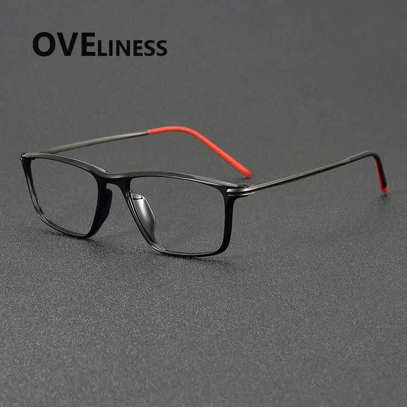 Unisex Square Full Rim Titanium Prescription Glasses 72350 — view 3 | Rx Spectacle