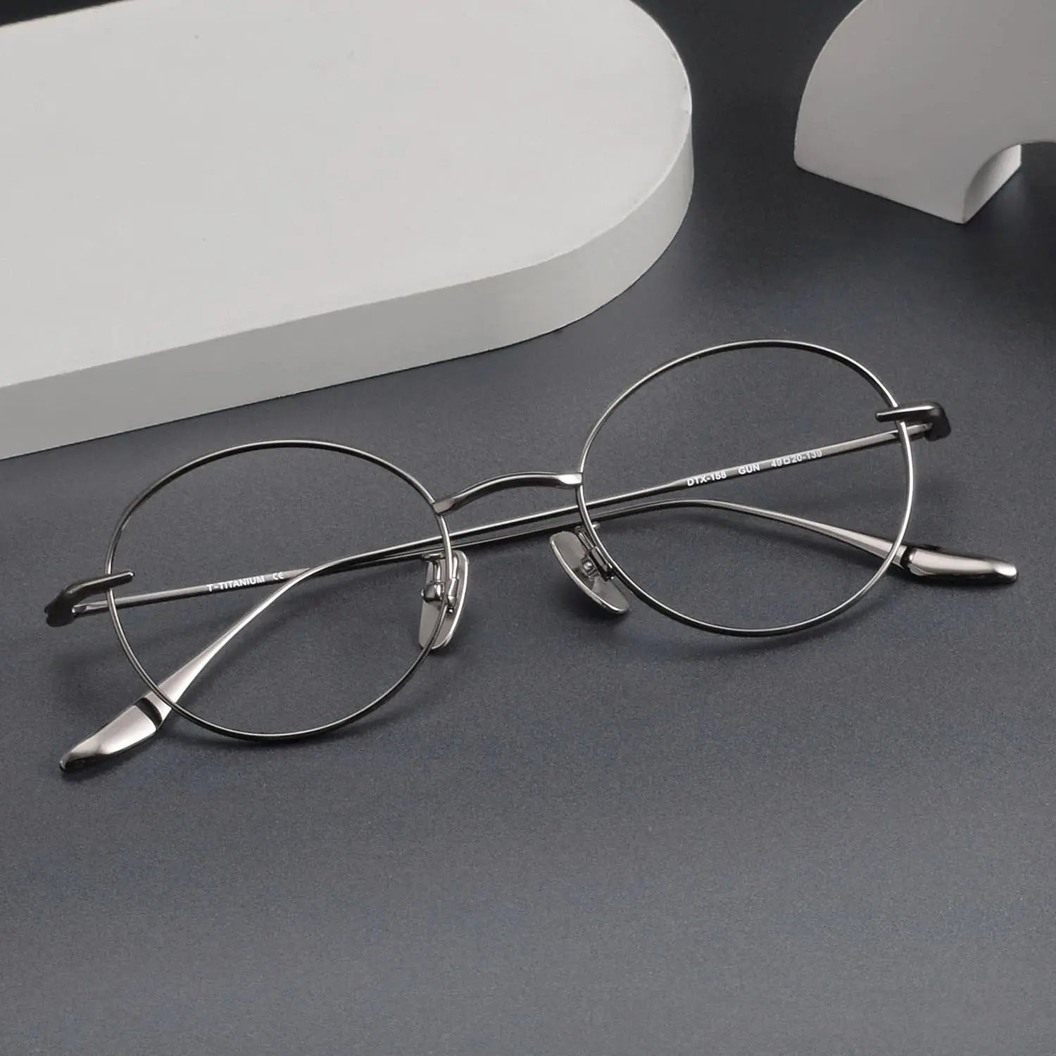 Women's Oval Full Rim Titanium Prescription Glasses 72158 — view 1 | Rx Spectacle