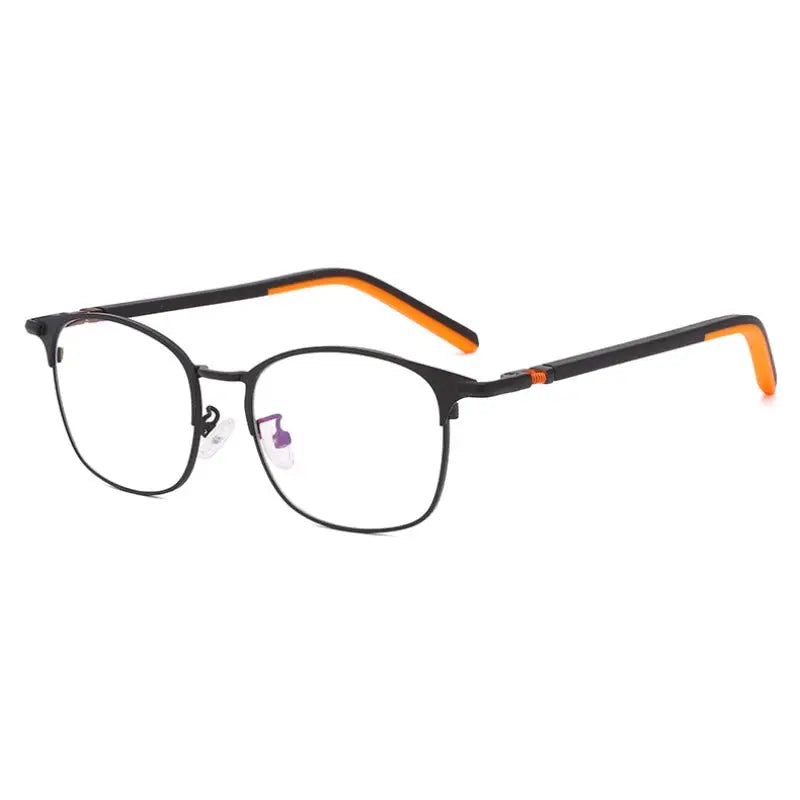 Unisex Oval Full Rim Stainless Steel Prescription Glasses 72218 — view 4 | Rx Spectacle