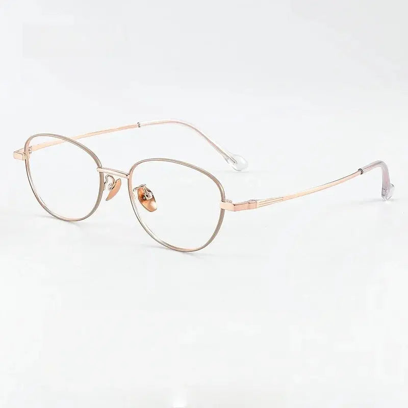 Women's Cat Eye Full Rim Alloy Prescription Glasses 33025 — view 3 | Rx Spectacle