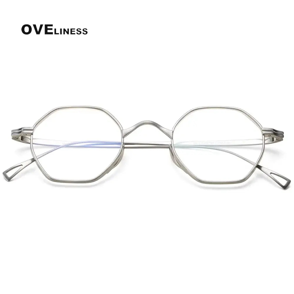 Unisex Polygon Full Rim Titanium Prescription Glasses 369152 — view 4 | Rx Spectacle