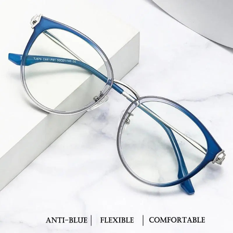 Women's Cat Eye Full Rim Acetate Prescription Glasses Tj879 — view 8 | Rx Spectacle