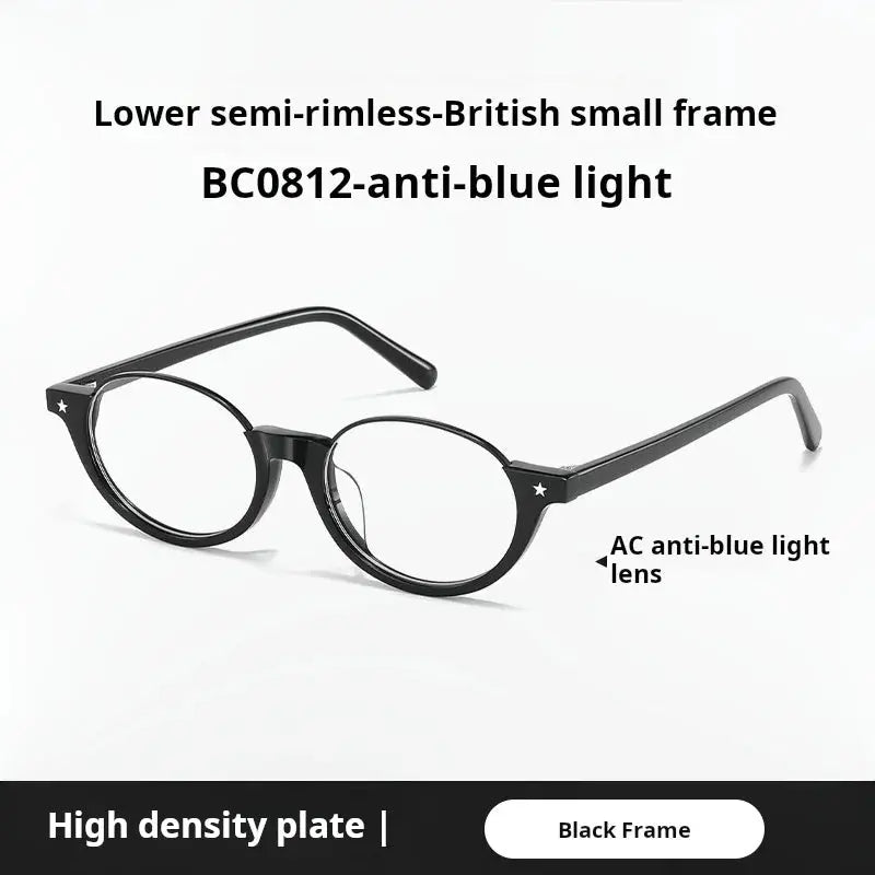Unisex Oval Full Rim Titanium Prescription Glasses 720812 — view 3 | Rx Spectacle