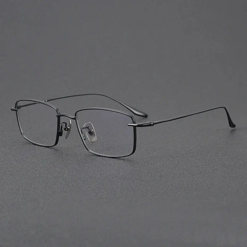 Unisex Browline Full Rim Titanium Prescription Glasses 366175 — view 3 | Rx Spectacle