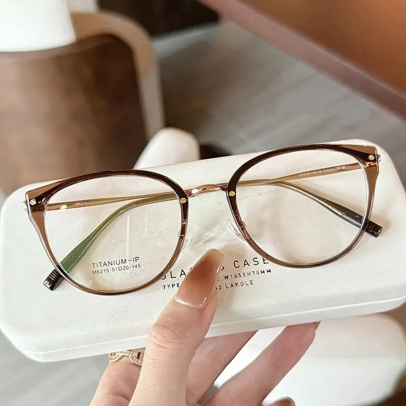 Women's Cat Eye Full Rim Titanium Prescription Glasses 62159 — view 5 | Rx Spectacle