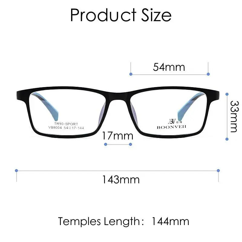 Unisex Square Full Rim TR90 Sports Glasses Vb8004 — view 10 | Rx Spectacle