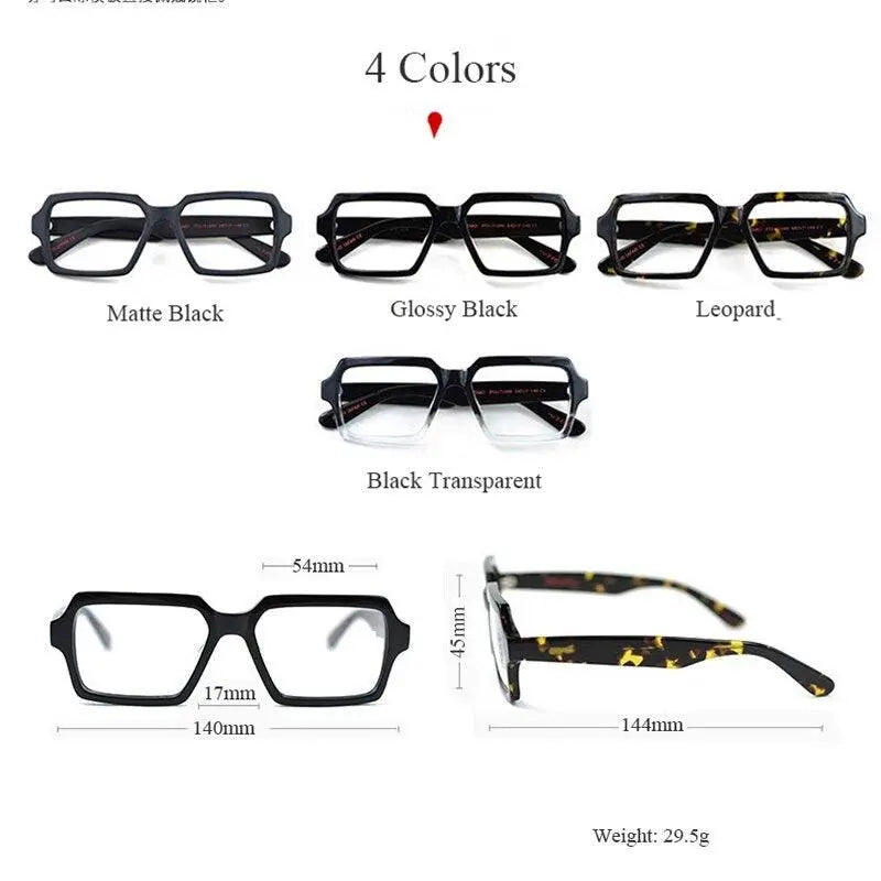 Men's Square Full Rim Acetate Oversized Prescription Glasses Ft2171099 — view 7 | Rx Spectacle