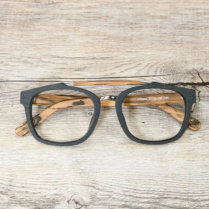 Men's Square Full Rim Alloy Double Bridge Prescription Glasses Ft0369 — view 8 | Rx Spectacle