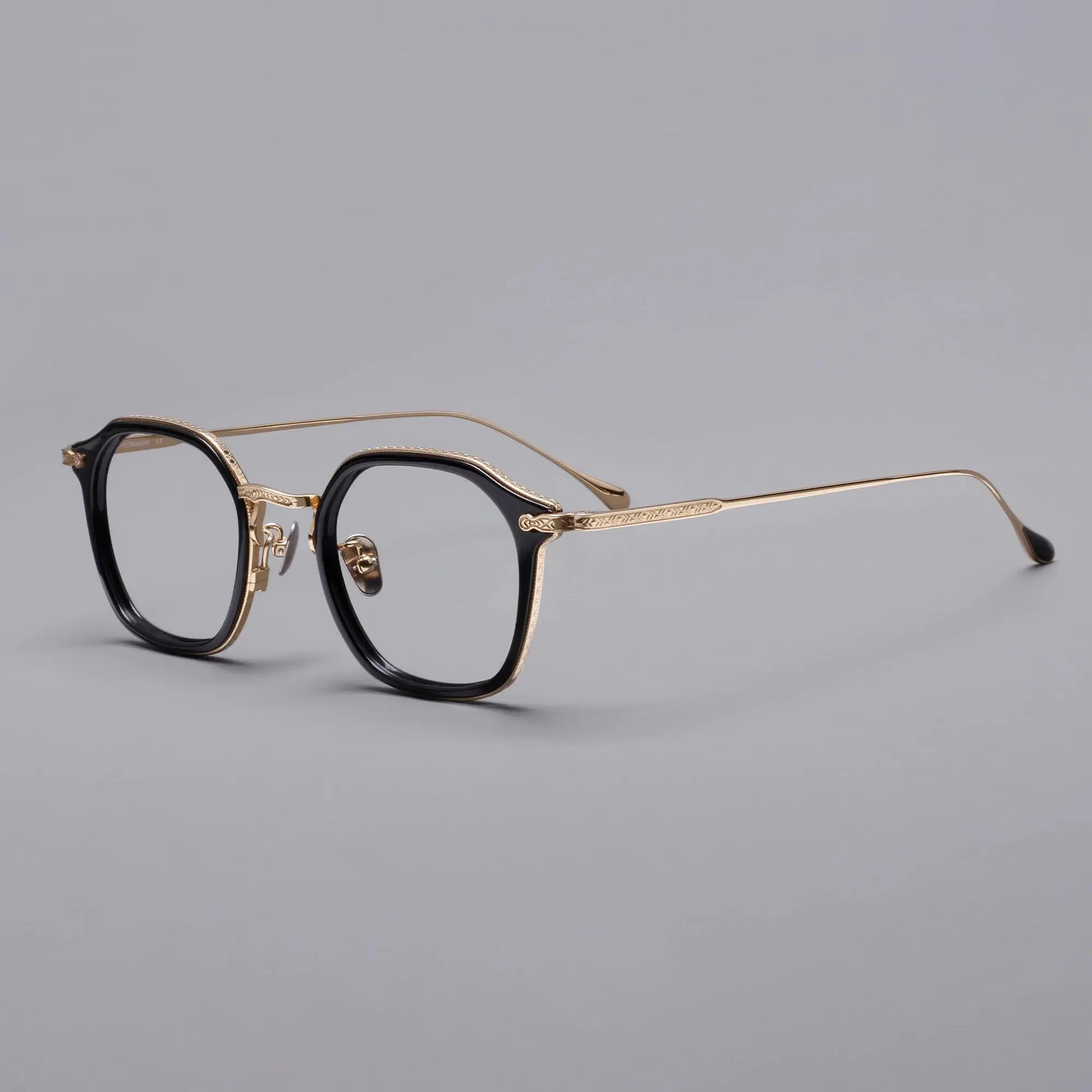 Unisex Square Full Rim Titanium Prescription Glasses 396108 — view 5 | Rx Spectacle