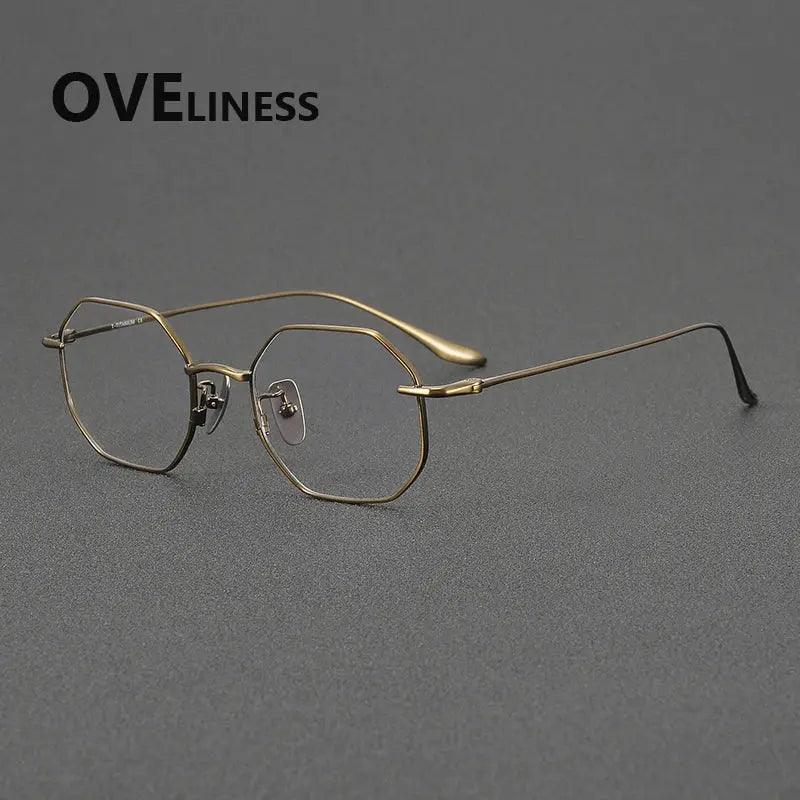 Women's Square Full Rim Titanium Prescription Glasses 62174 — view 6 | Rx Spectacle