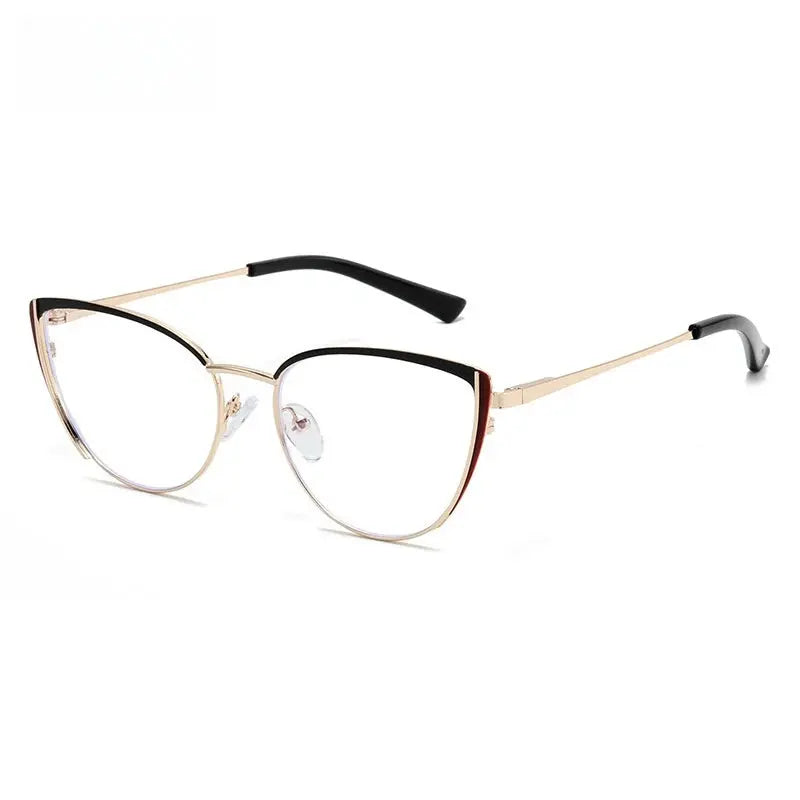 Women's Cat Eye Full Rim Alloy Prescription Glasses 4455 — view 3 | Rx Spectacle