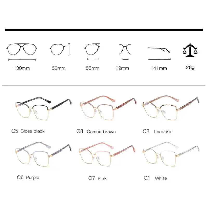 Women's Cat Eye Full Rim TR90 Prescription Glasses 95720 — view 3 | Rx Spectacle