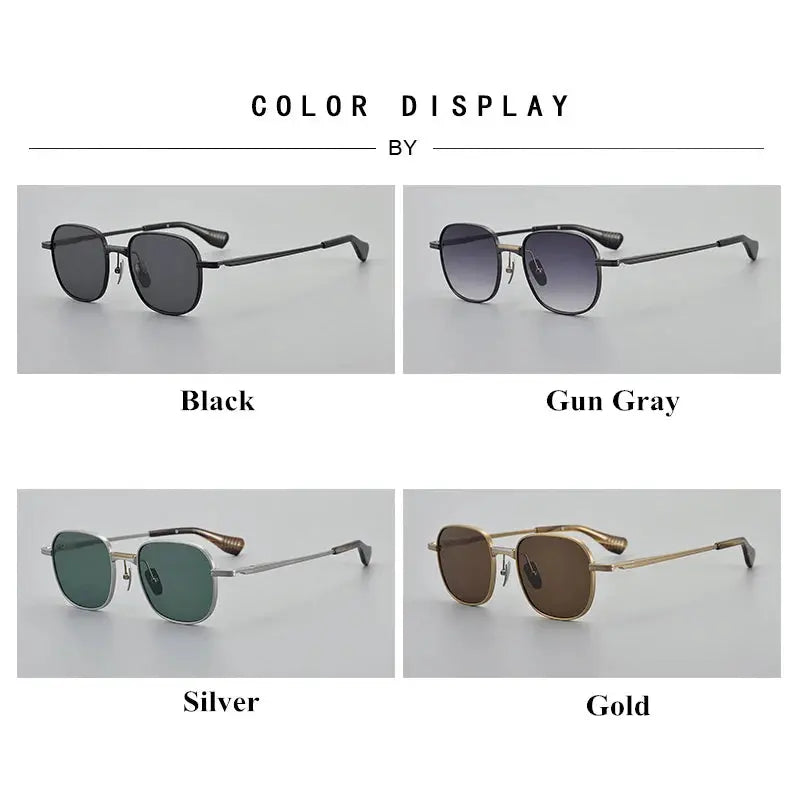 Unisex Square Full Rim Titanium Prescription Glasses 151dt — view 6 | Rx Spectacle