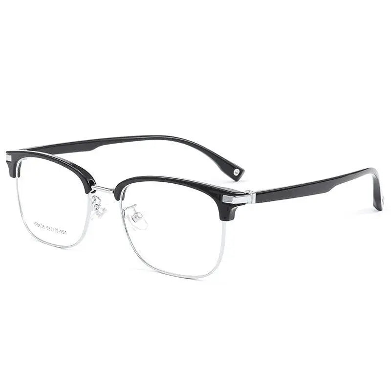 Men's Square Full Rim Acetate Prescription Glasses 8535YF — view 8 | Rx Spectacle