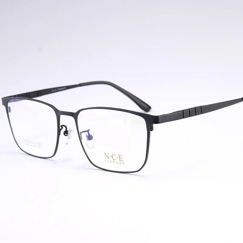 Men's Square Full Rim Titanium Prescription Glasses 5008 — view 3 | Rx Spectacle