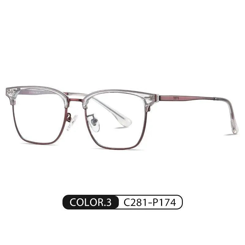 Men's Square Full Rim Titanium Prescription Glasses St6203 — view 4 | Rx Spectacle