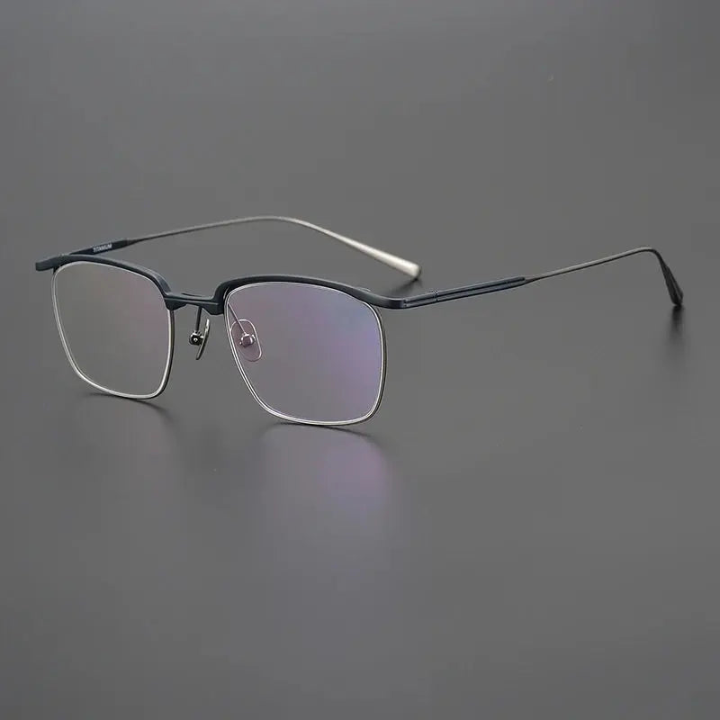 Men's Browline Full Rim Titanium Prescription Glasses 63145 — view 4 | Rx Spectacle