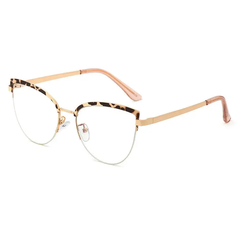 Women's Cat Eye Full Rim Alloy Prescription Glasses 95679 — view 8 | Rx Spectacle