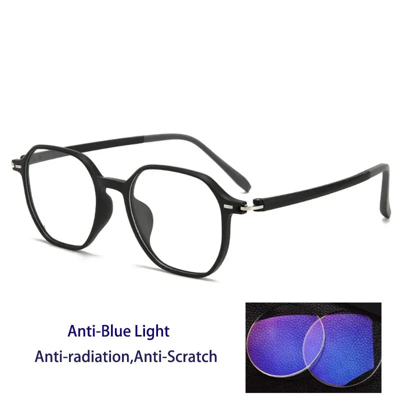 Unisex Polygon Full Rim TR90 Prescription Glasses 256856 — view 4 | Rx Spectacle