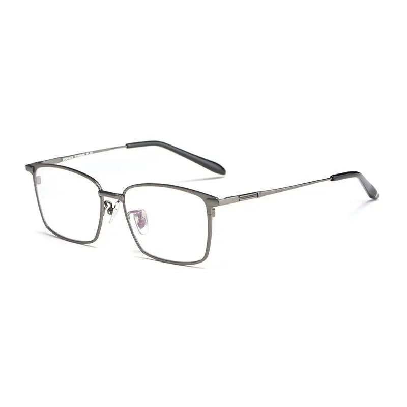 Unisex Square Full Rim Titanium Prescription Glasses L1831 — view 5 | Rx Spectacle