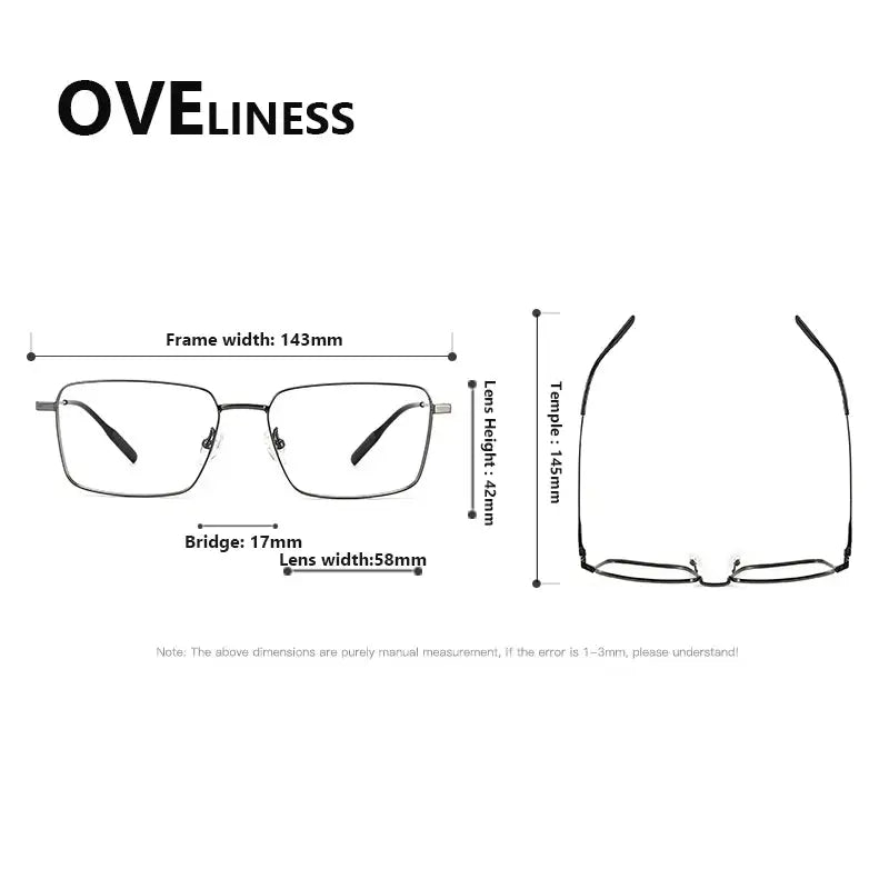Unisex Polygon Full Rim Titanium Prescription Glasses 581058 — view 2 | Rx Spectacle