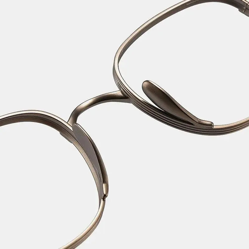 Unisex Round Full Rim Titanium Prescription Glasses 8016 — view 4 | Rx Spectacle