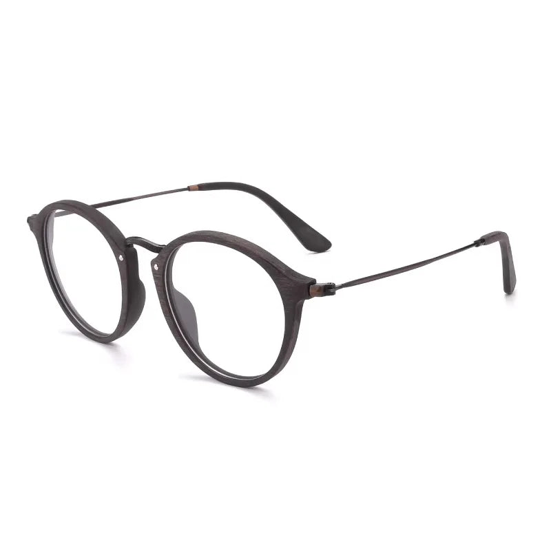 Unisex Round Full Rim Titanium Prescription Glasses 141210 — view 6 | Rx Spectacle